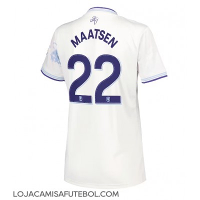 Camisa de Futebol Aston Villa Ian Maatsen #22 Equipamento Alternativo Mulheres 2025-26 Manga Curta Camisa de Futebol Aston Villa Ian Maatsen #22 Equipamento Alternativo Mulheres 2025-26 Manga Curta